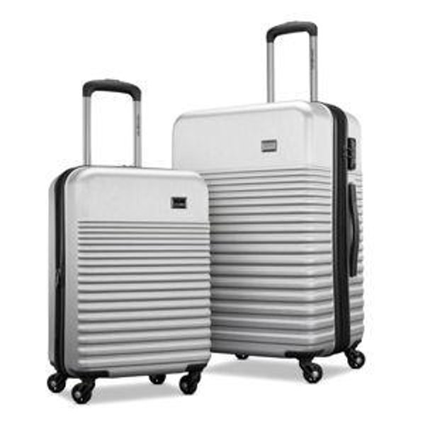 2 Piece Set Silver (Carry On/Medium Luggage)