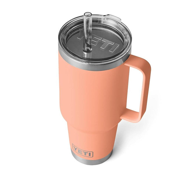 YETI Rambler 42 oz Straw Mug, Vacuum Insulated, Stainless Steel, Lowcountry Peach