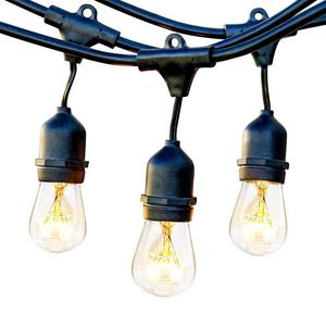 Brightech Ambience Pro - Waterproof Outdoor String Lights - Hanging Vintage 11W Edison Bulbs - 48 Ft Bistro Lights Create Great Ambience in Your Backyard, Gazebo