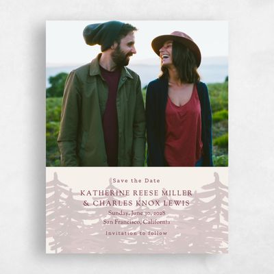 Cream, Beige Wedding Save the Date - Camden Fade