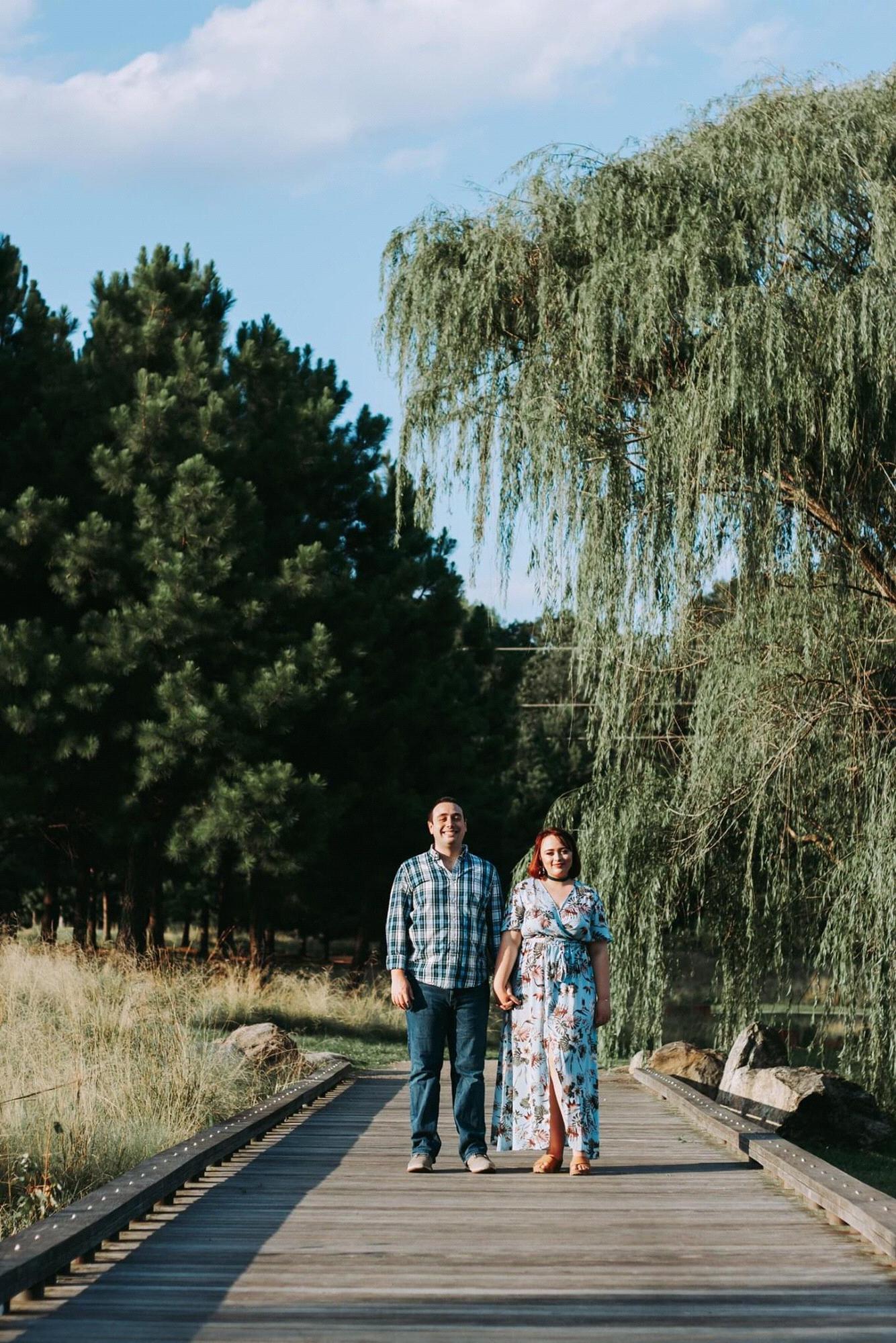 our first engagement shoot, at the NC Museum of Art.