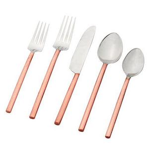 Copper Handled Flatware 20 Piece Set