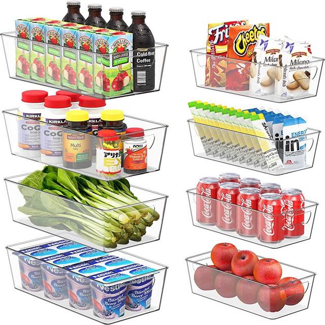 SimpleHouseware Freezer Storage Organizer, Set of 8 (4Medium, 4Large)