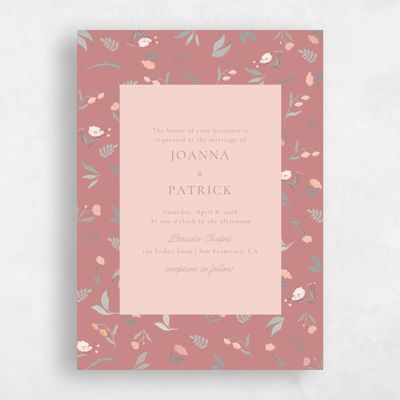 Blush, Pink Wedding Invitation - Blysse Classic