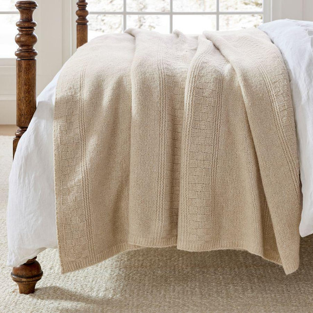 Arden Solid Blanket, Oatmeal, One Size