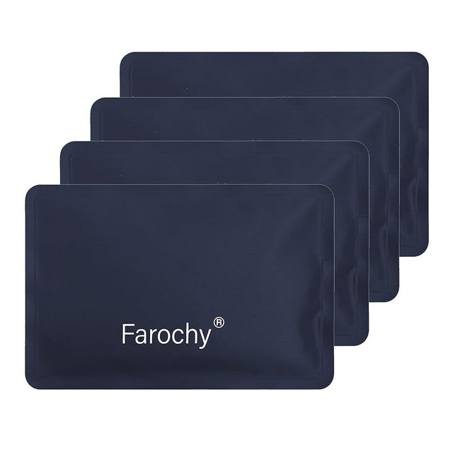 Farochy Reusable Ice Packs for Lunch Boxes - 4Packs Soft Ice Packs Freezer Packs for Cooler Gel Ice Packs, Keep Food Cold or Hot