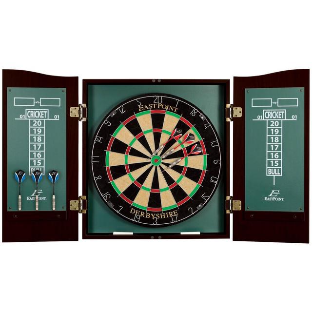 Eastpoint Derbyshire Dartboard & Cabinet Set