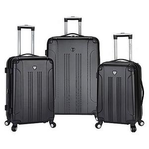 Traveler's Club Luggage - Traveler's Club® Chicago 3-Piece Hardside Spinner Luggage Set in Black