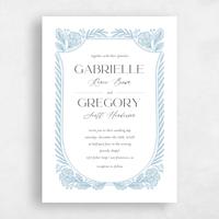 White Wedding Invitation - Willowbrook Portrait