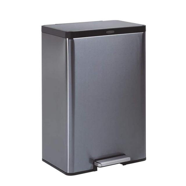 Charcoal Stainless Steel Metal Step-On Trash Can