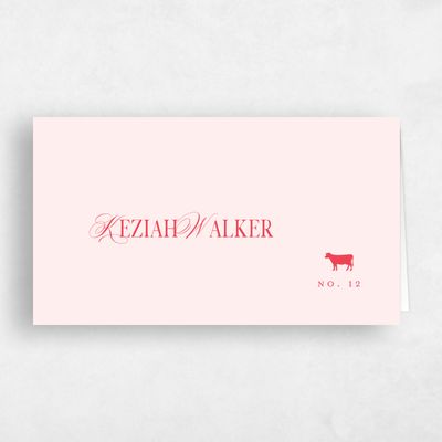 Lightest Blush, Pink Wedding Place Card - Jalen Beef