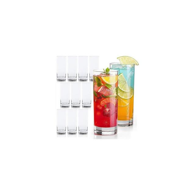Highball Glasses Heavy Base Tom Collins Glasses 12oz -
