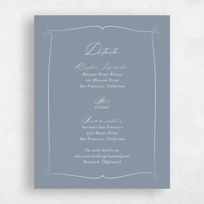 Dusty Blue Wedding Enclosure - Lucille