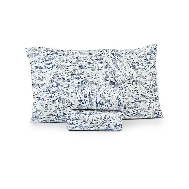 Martha Stewart Collection Printed Cotton Flannel 4-Pc. Queen Sheet Set, Created for Macy's