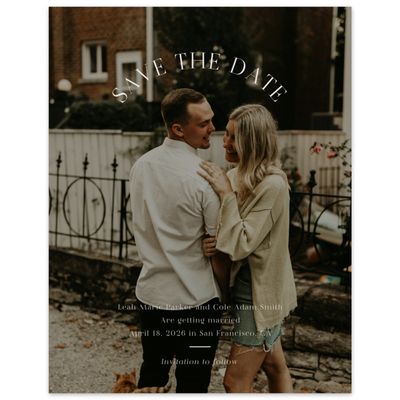 Beige Elegant Wedding Digital Save the Date - Tarbert Photo