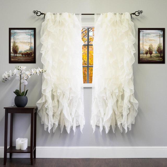 Fulda Semi-Sheer Rod Pocket Single Curtain Panel