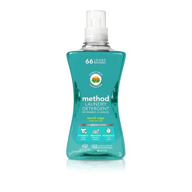 Method Laundry Detergent, Beach Sage, 53.5 Ounces, 66 Loads