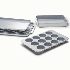 6 Piece Bakeware Set | Organizers Included | Non-Toxic Ceramic Coating | Caraway