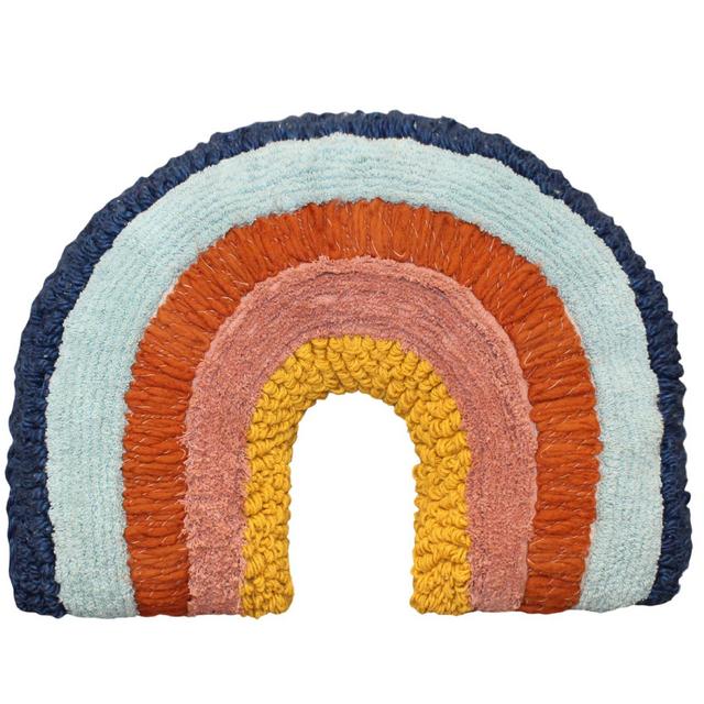 Global Caravan Festival Inroom Rainbow Embroidered Oblong Throw Pillow