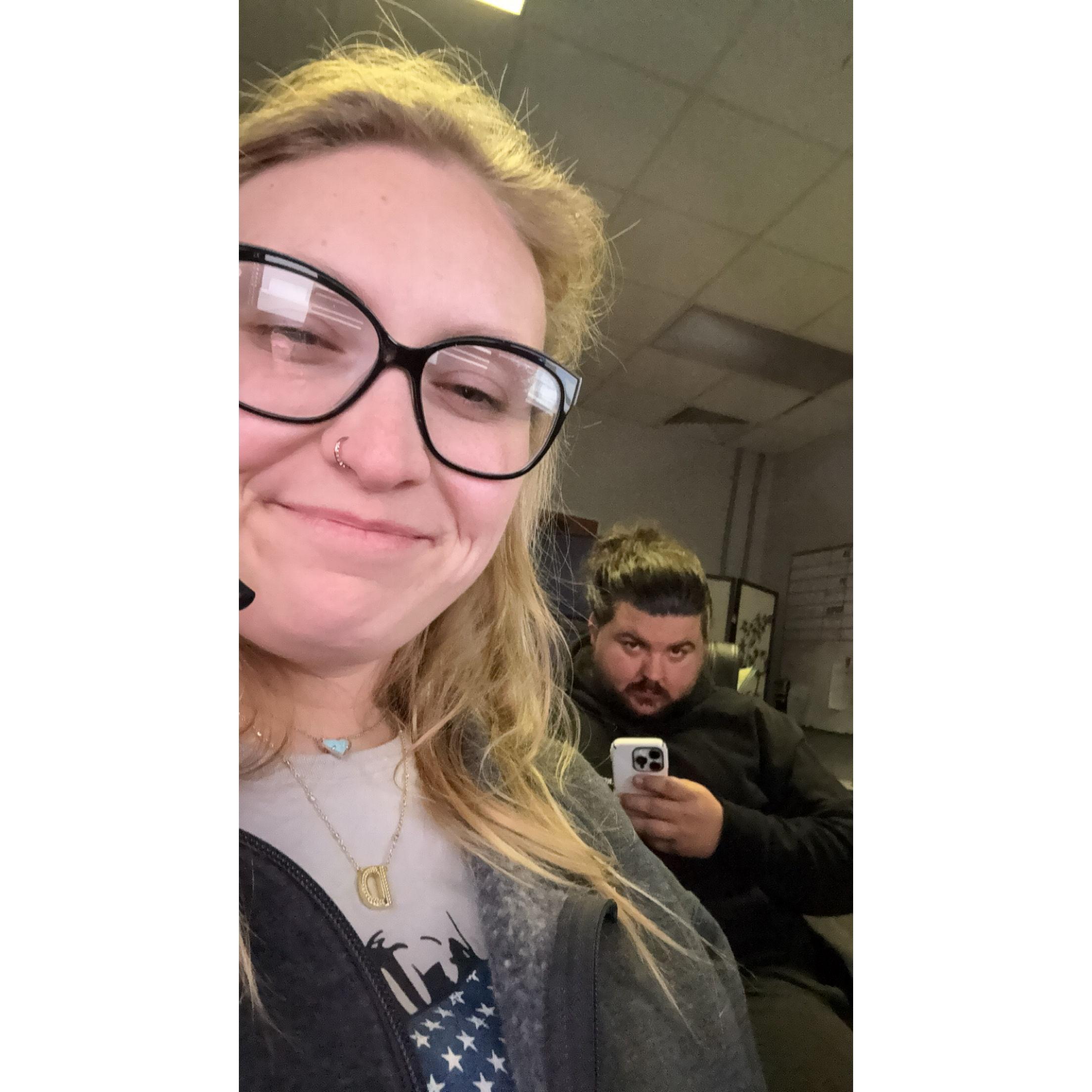 He came to visit me at work and even brought supper