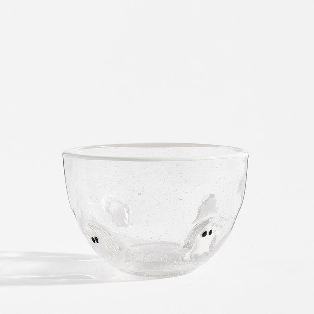 Ghost Icon Snack Bowl - Clear/White