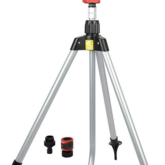 Eden 11530 Multi-Pattern Turbo Gear Drive Metal Tripod Sprinkler Plus Misting System w/Quick Connect Starter Kit, 360 Degree Coverage