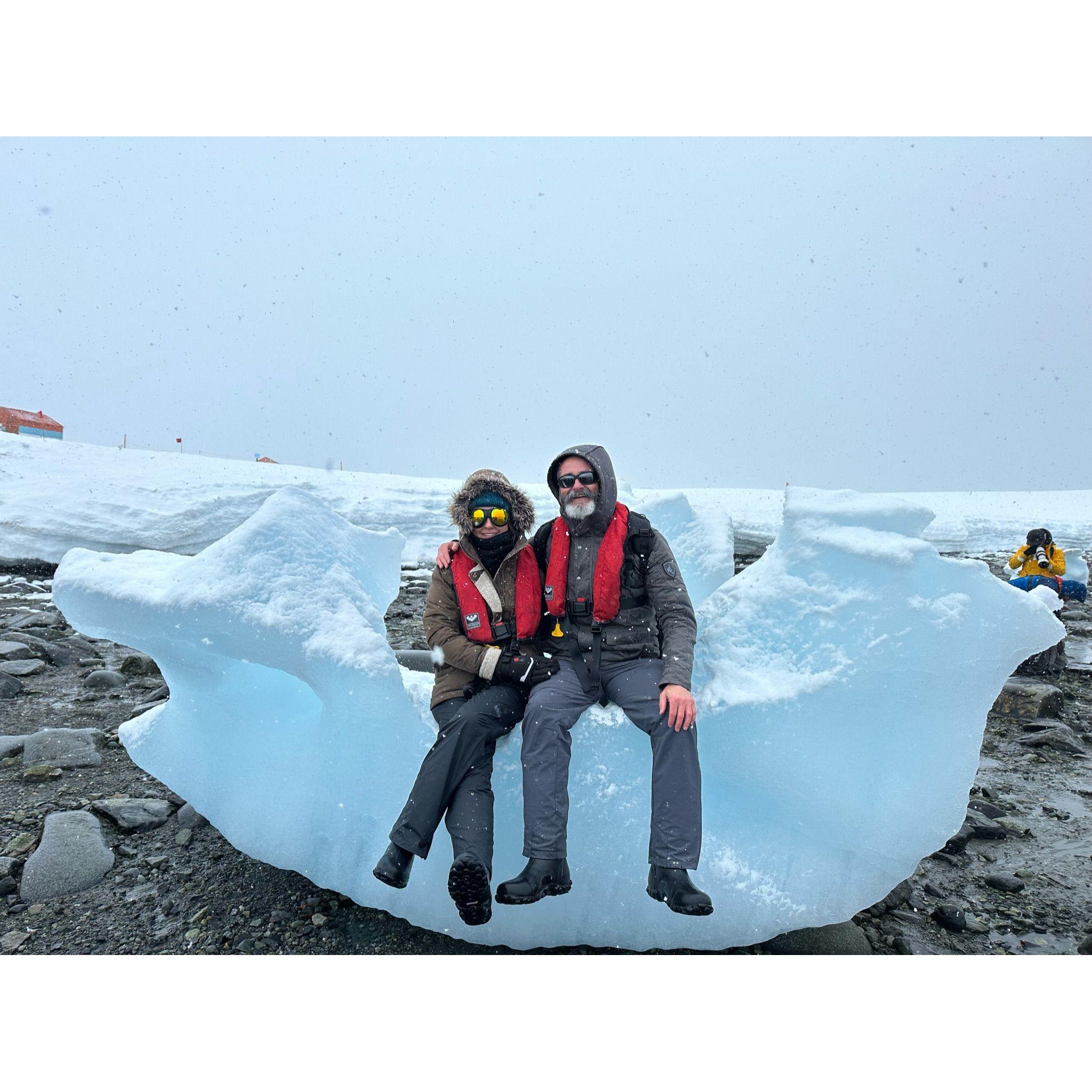 Just chilling on this ice couch