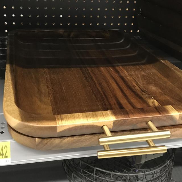 Wood tray.     @ Walmart