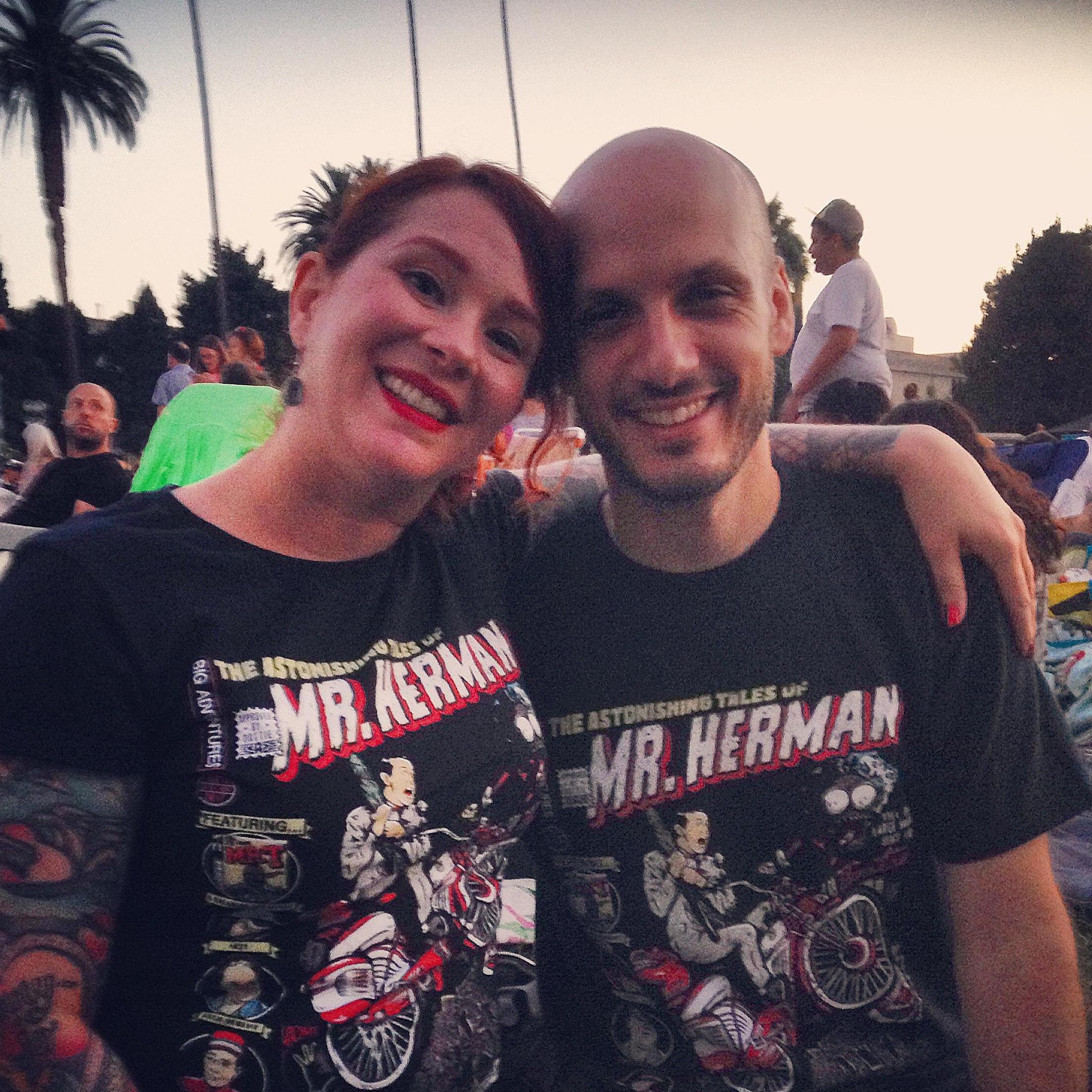 Pee Wee's Big Adventure showing at the Hollywood Forever Cemetery.