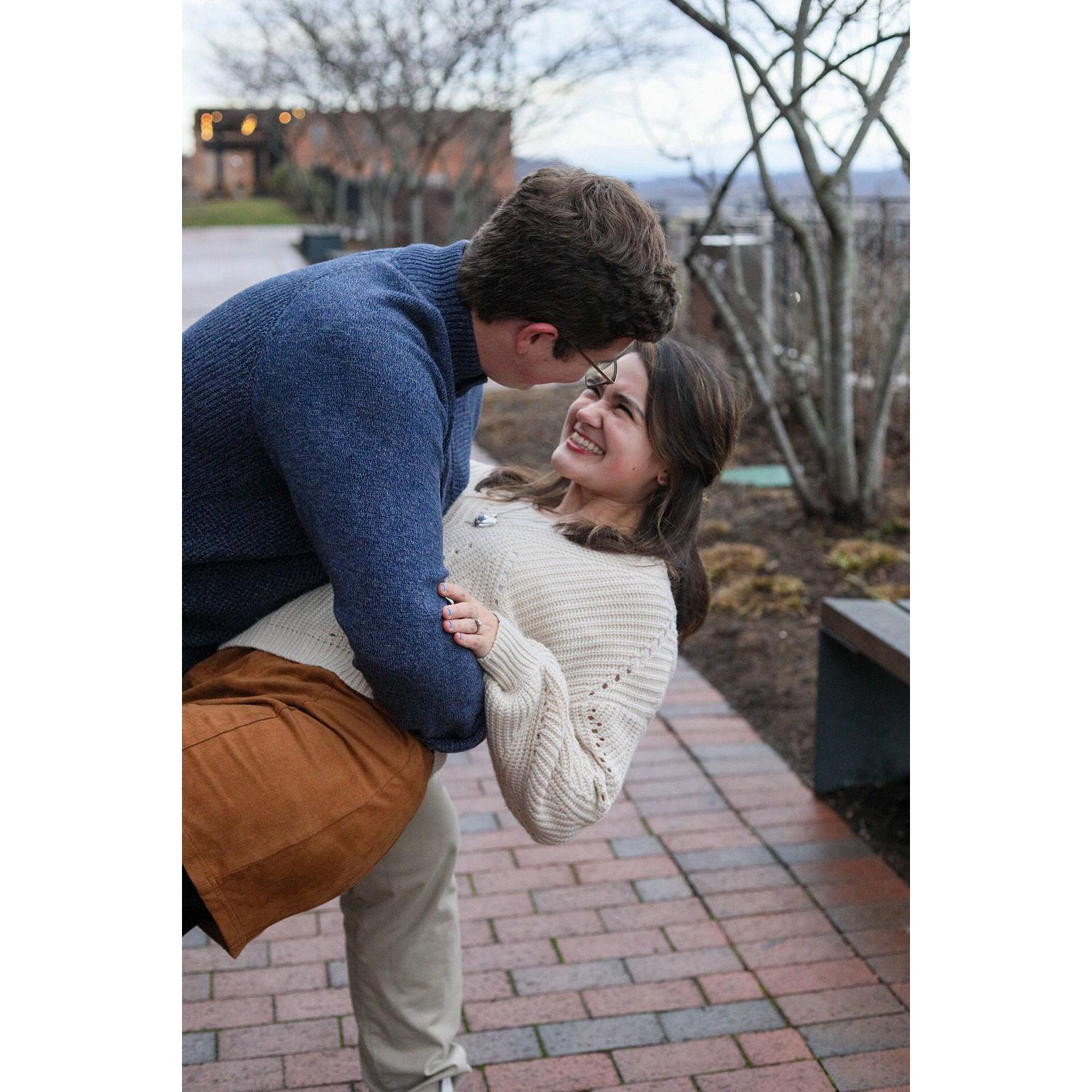 Not too long before he popped the question