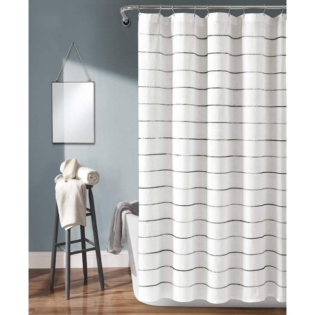 Ombre Stripe Yarn Dyed Cotton 72" x 72" Shower Curtain