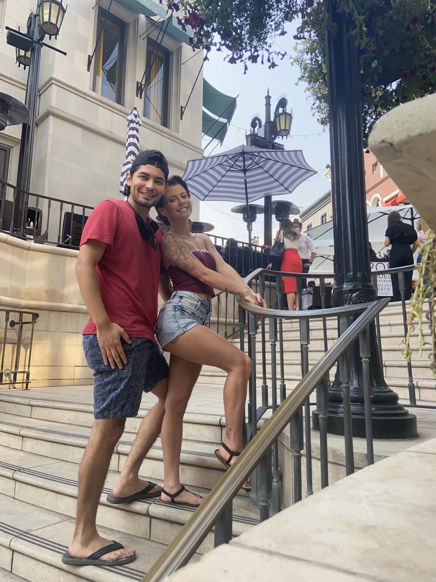 Visiting Beverly Hills and walking on Rodeo Drive.