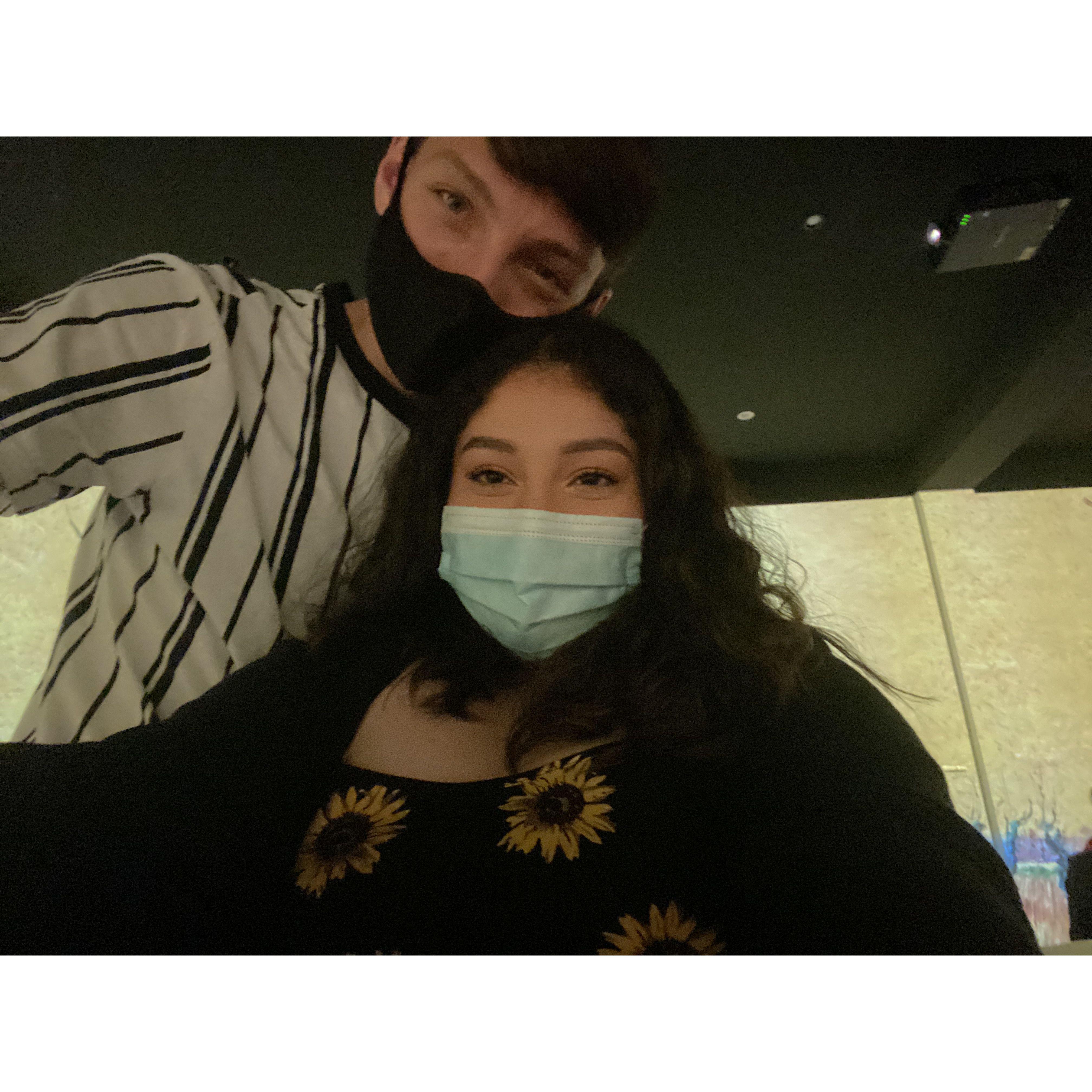 Celebrating our 1st anniversary at the Immersive Van Gogh Art Show, April 2021