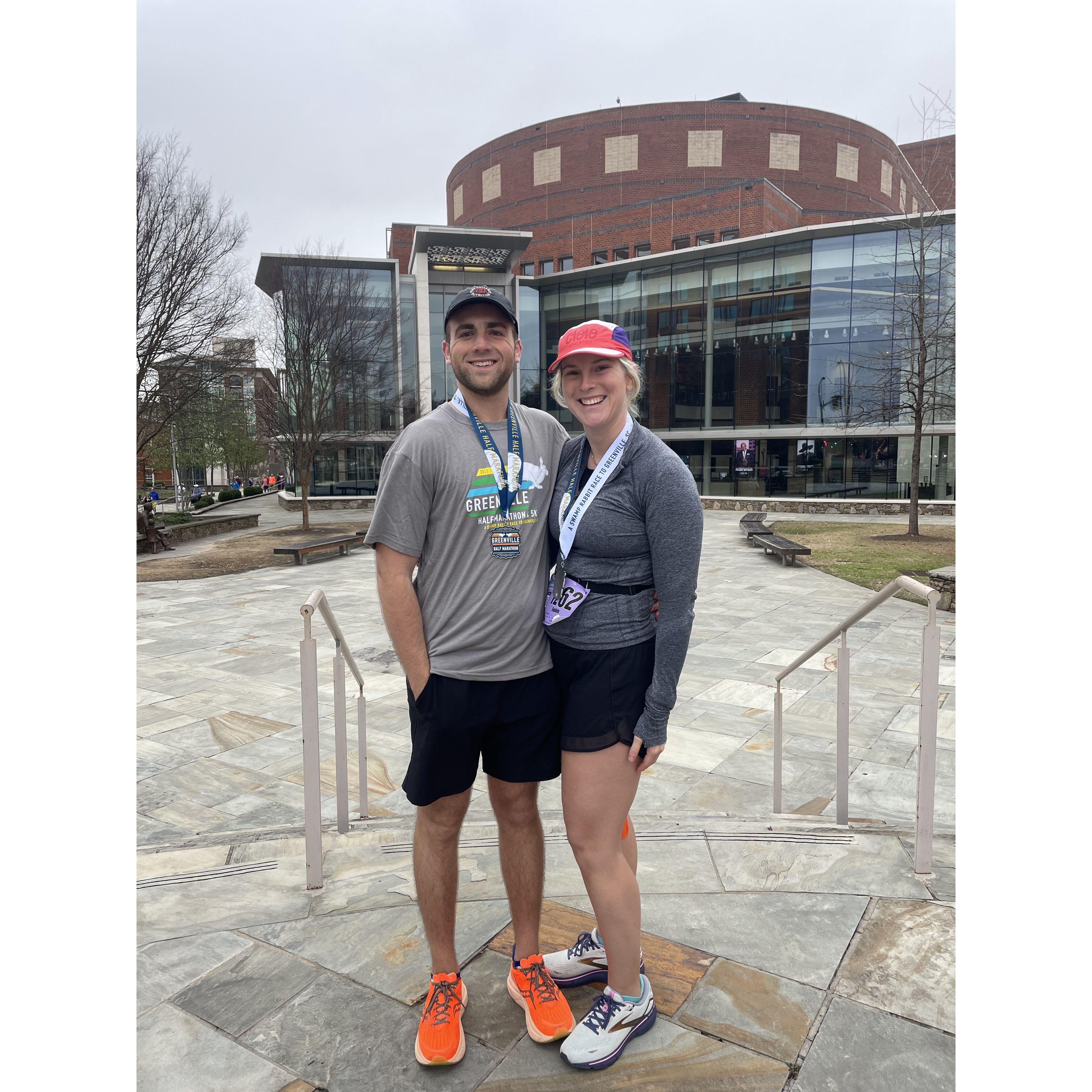 We finished the 1/2 marathon!!!