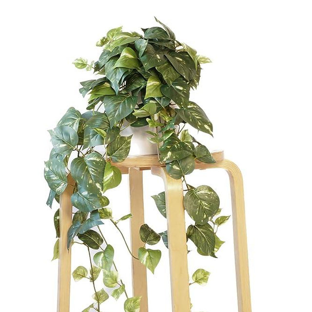 Retrograde 32" Realistic Fake Pothos Ivy Plant Silk Artificial Plant (Variegated - Light & Dark Green)