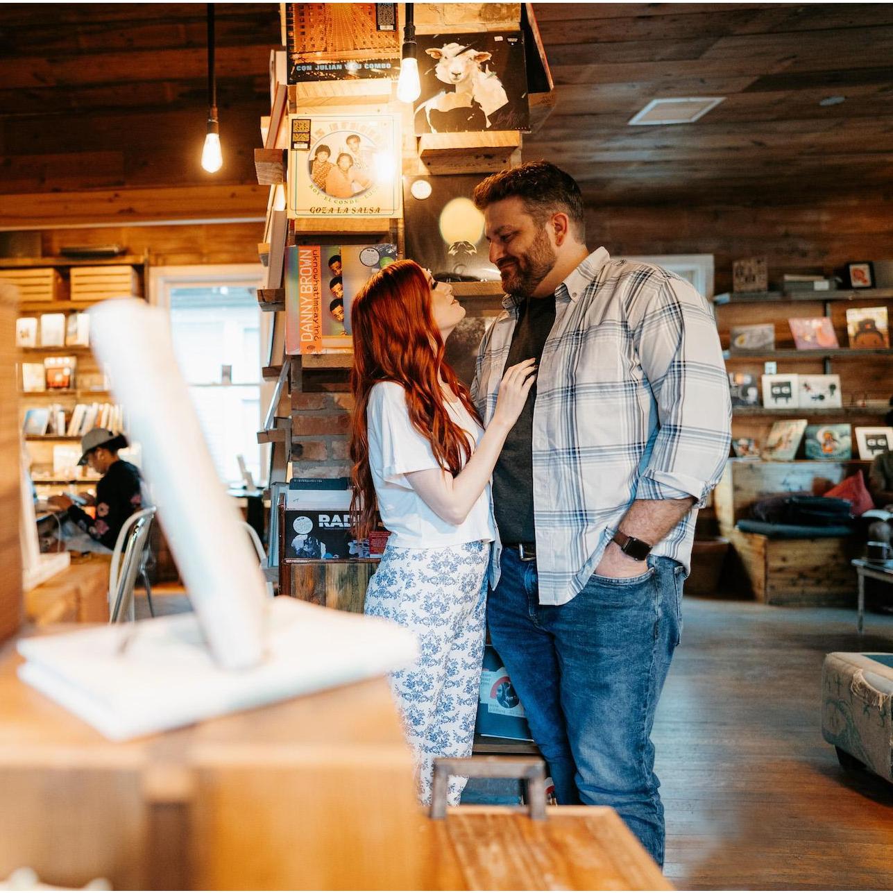 Many of our early dates were to book stores.
