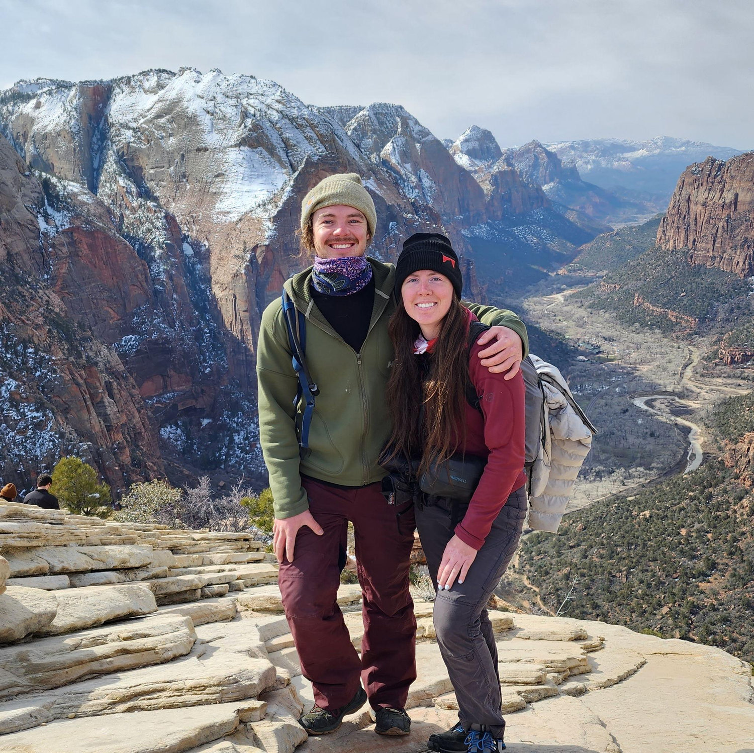 At the top of Angel's Landing in Zion National Park - March 26, 2023