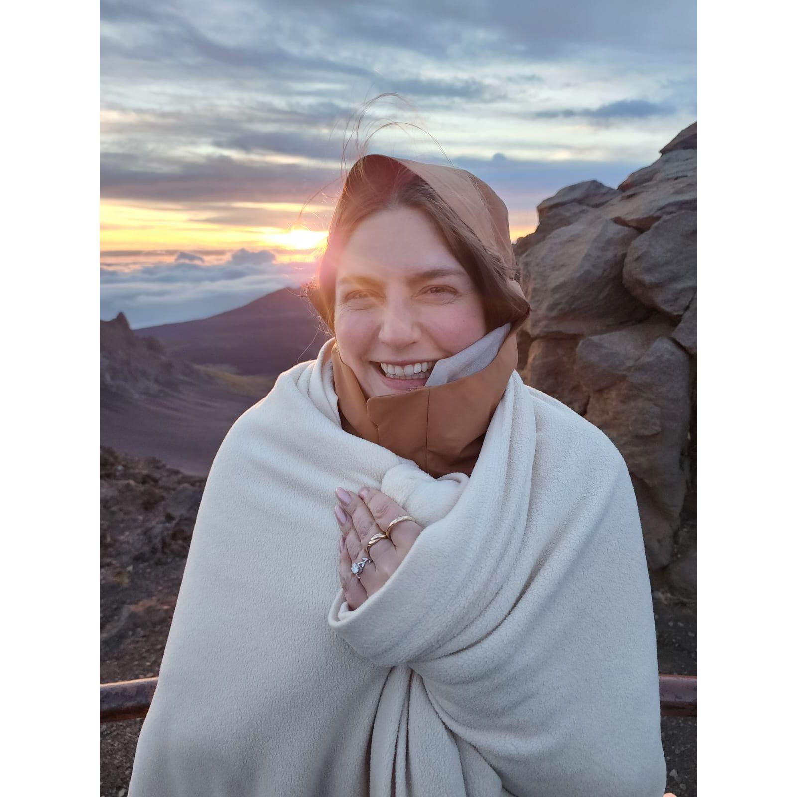 Shortly after Patrick proposed at 10,000 feet up Haleakala Volcano, Maui