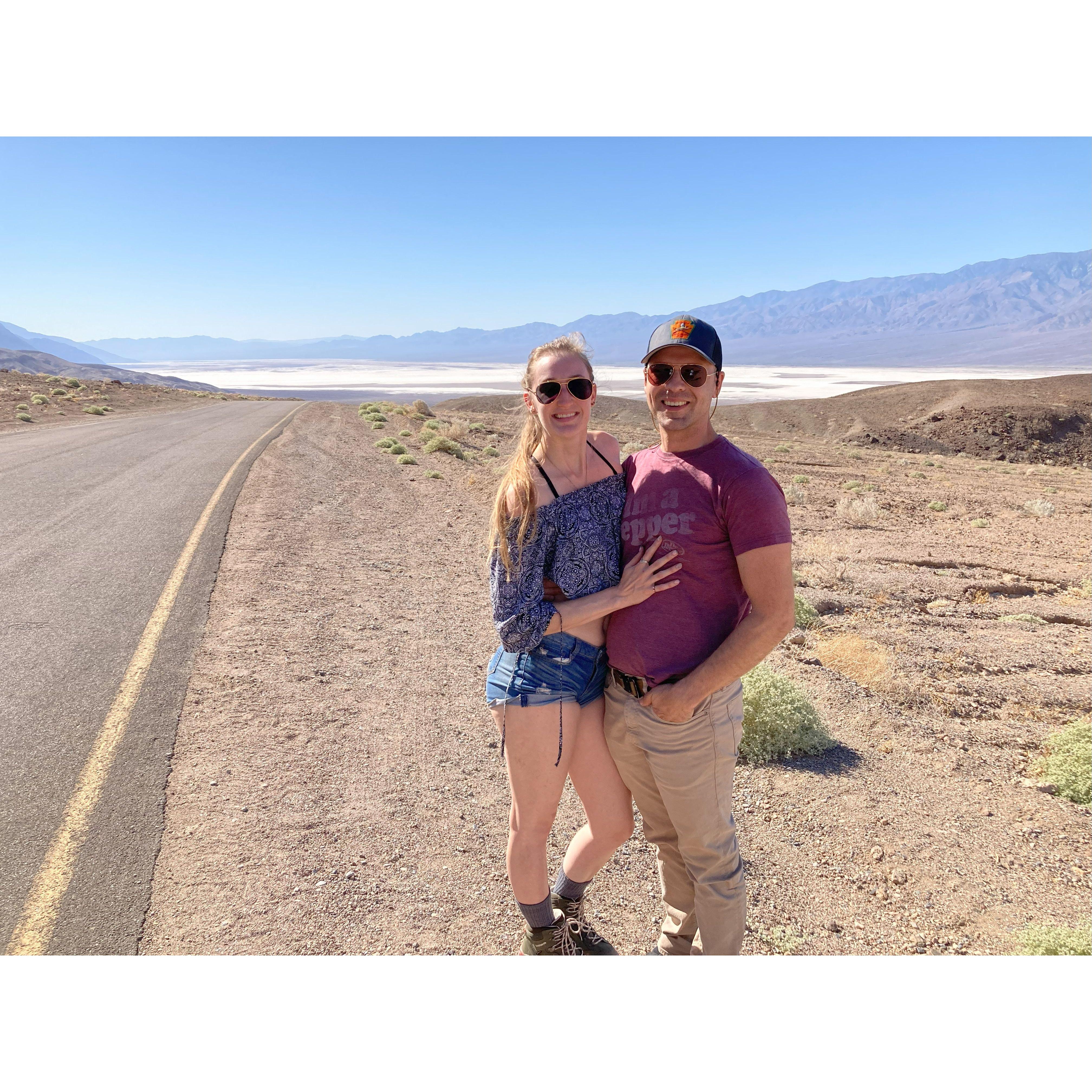 Death Valley National Park; Badwater Basin in the background