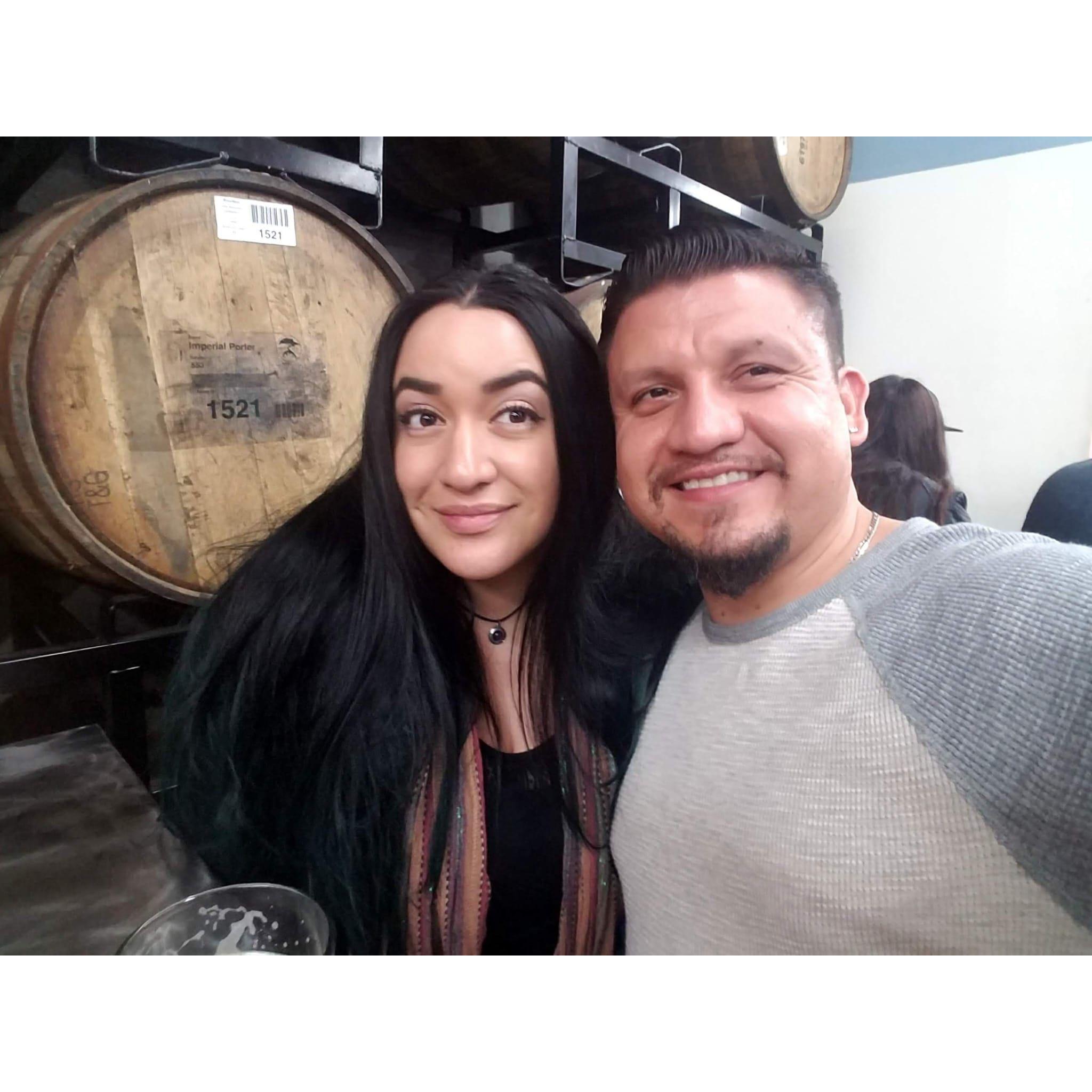 At a brewery somewhere