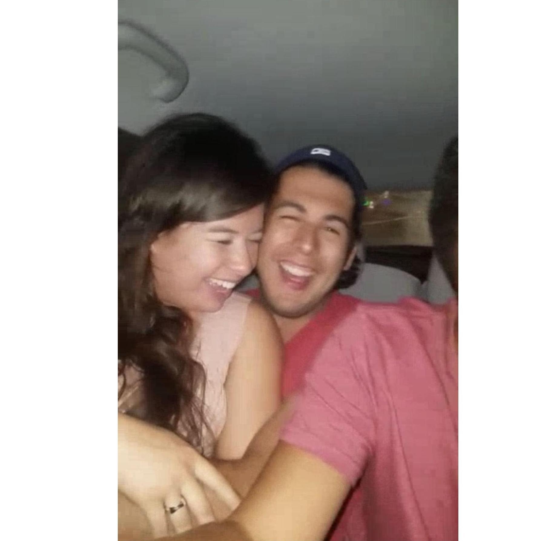 Ten minutes after meeting, piled into our friend's car to barhop. Claire was skeptical of Jimmy, especially when he followed her home (turns out they lived across the street from one other in Palms!)