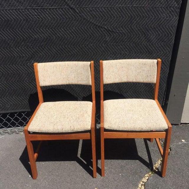 Mid Century Danish Modern Teak Dining Chairs- set of 2