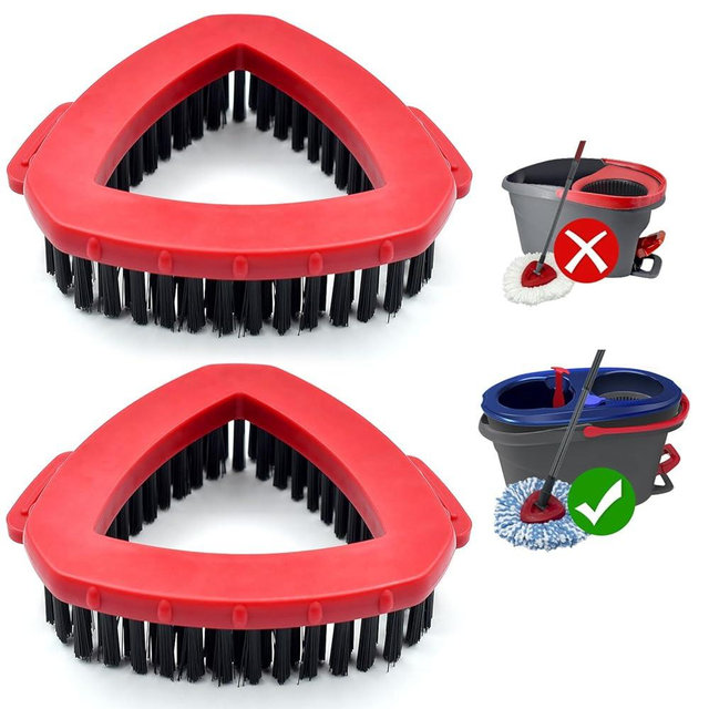 Scrub Brush Mop Head Replacement for O Cedar RinseClean 2 Tank System Spin Mop Head Base,Scrubber Mop Brush Head for Ocedar Mop Scrub Brush Head Hard Bristle Scrub Brush Floor Cleaning, Not for 1 Tank