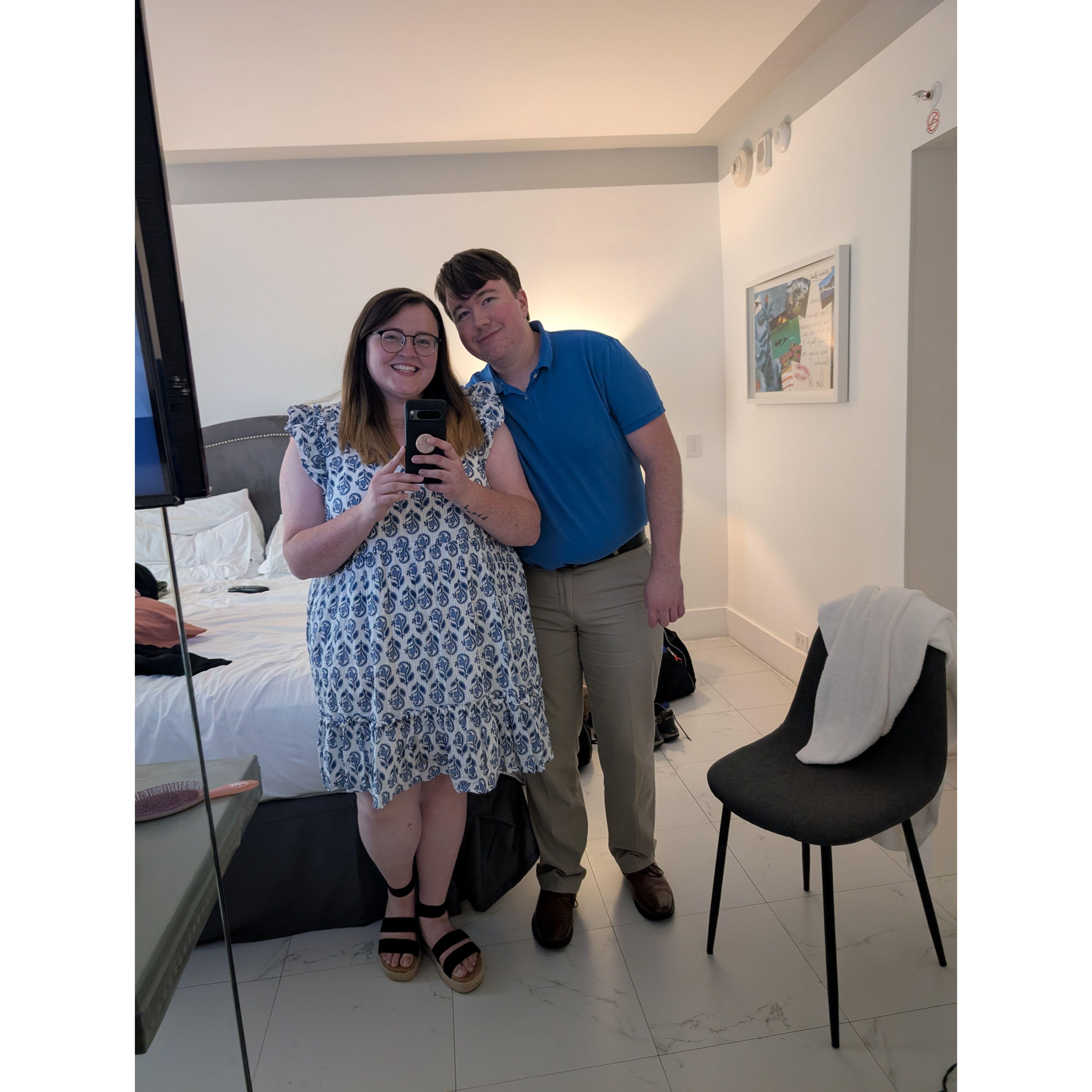 Matthew went on a work trip with Ashley to Miami!