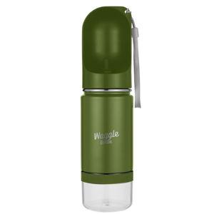 Stainless Steel Dog Travel Water Bottle, Vacuum Insulated Portable Dog Water Dispenser, Drink Cup and Snack Container On The Go, Outdoor Walking, Hiking, Travel (Forest Green)