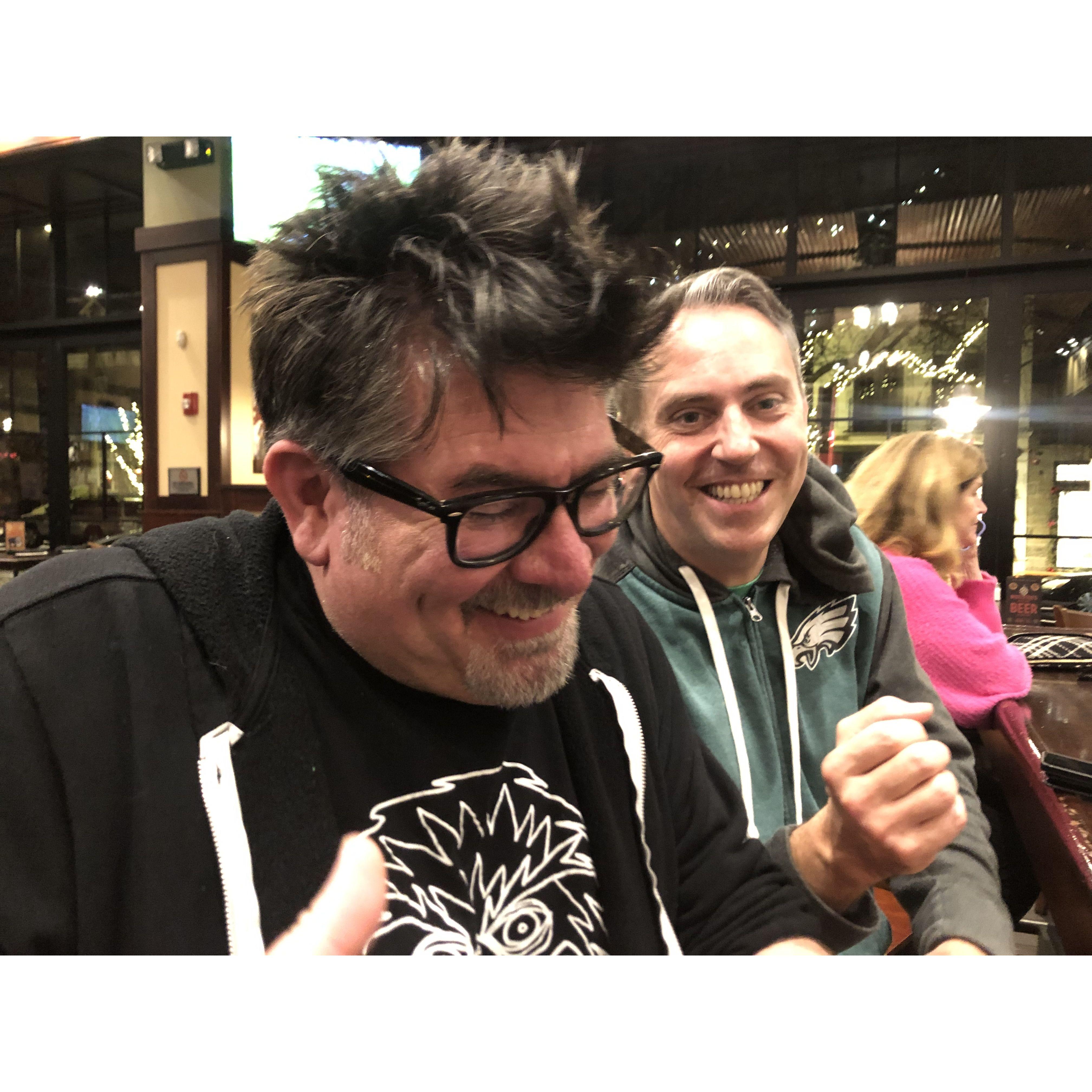 Dave and Bobby cracking each other up