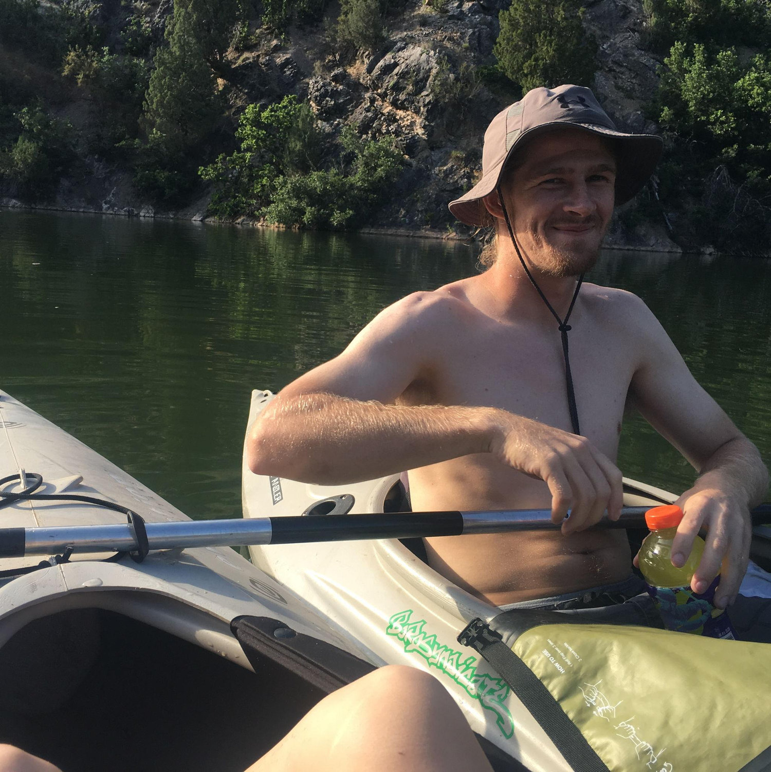 Our first date kayaking at Causey Reservoir, Summer of 2017.