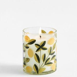Hand Painted Flower Scent Votive - Citrus & Sage