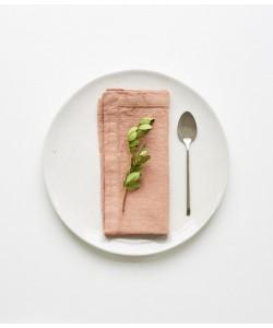 Set of 2 Cafe Creme Washed Linen Cutlery Pockets