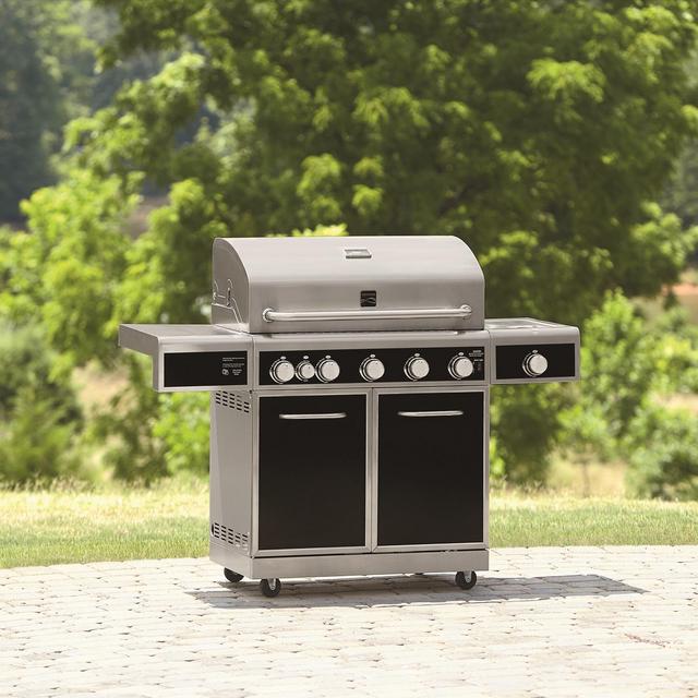 Kenmore 5 Burner Gas Grill with Ceramic Searing and Rotisserie Burner